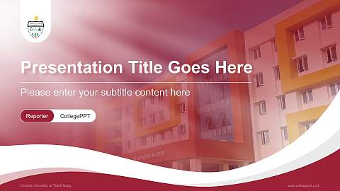 Central University of Tamil Nadu Lecture Sharing and Networking Event PPT Template