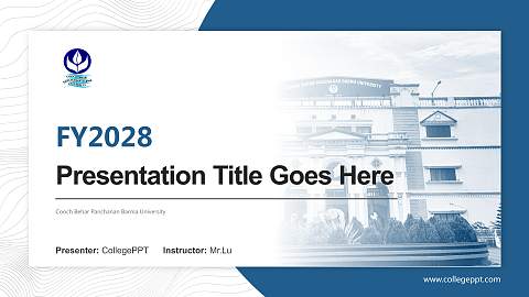 Cooch Behar Panchanan Barma University Academic Presentation/Research Findings Report PPT Template