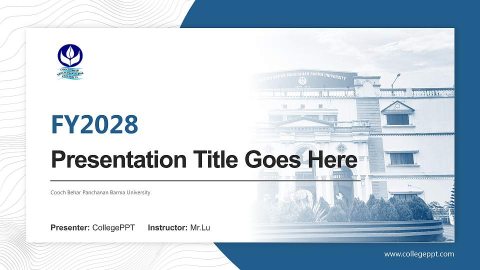 Cooch Behar Panchanan Barma University Academic Presentation/Research Findings Report PPT Template16:9 ratio PPT effect preview image