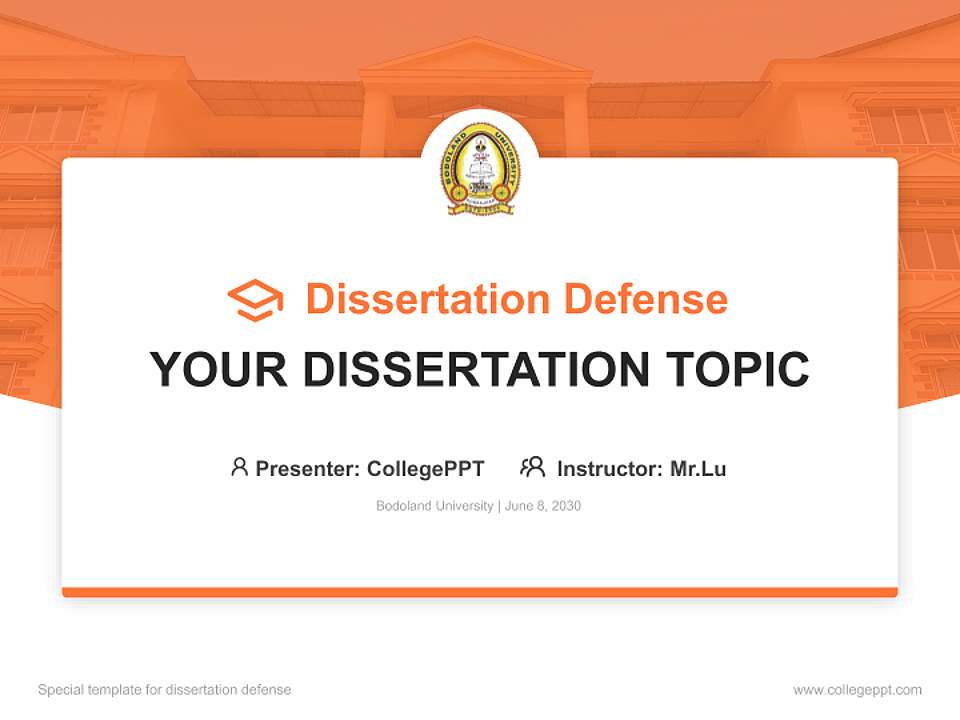 Bodoland University Graduation Thesis Defense PPT Template4:3 ratio PPT effect preview image7