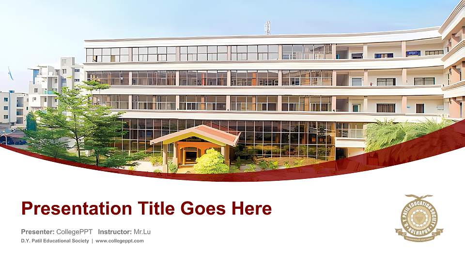 D.Y. Patil Educational Society Course/Courseware Creation PPT Template16:9 ratio PPT effect preview image