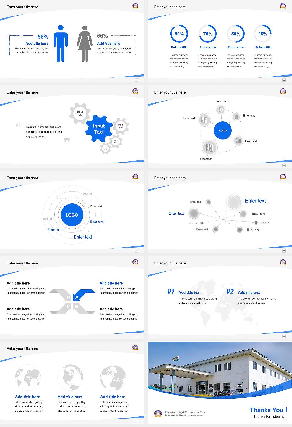 Central University of Kashmir Course/Courseware Creation PPT Template16:9 ratio PPT effect preview image4