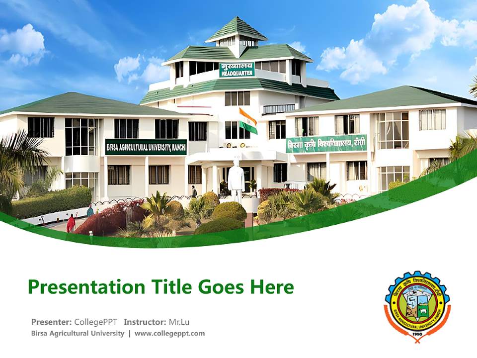 Birsa Agricultural University Course/Courseware Creation PPT Template4:3 ratio PPT effect preview image5