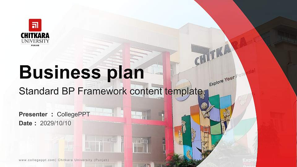 Chitkara University (Punjab) Competition/Entrepreneurship Contest PPT Template16:9 ratio PPT effect preview image