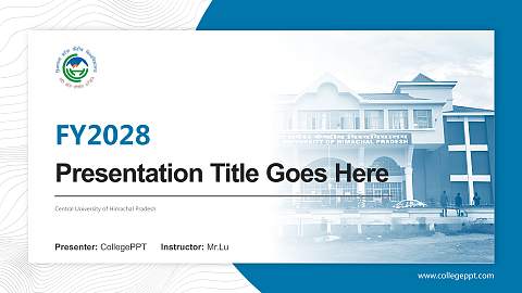 Central University of Himachal Pradesh Academic Presentation/Research Findings Report PPT Template