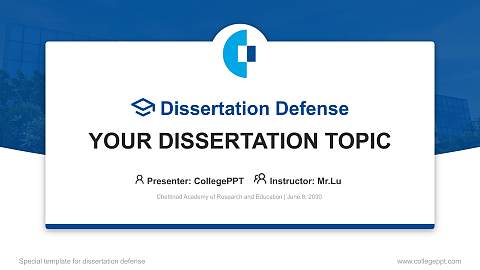 Chettinad Academy of Research and Education Graduation Thesis Defense PPT Template