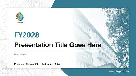 Cotton University Academic Presentation/Research Findings Report PPT Template