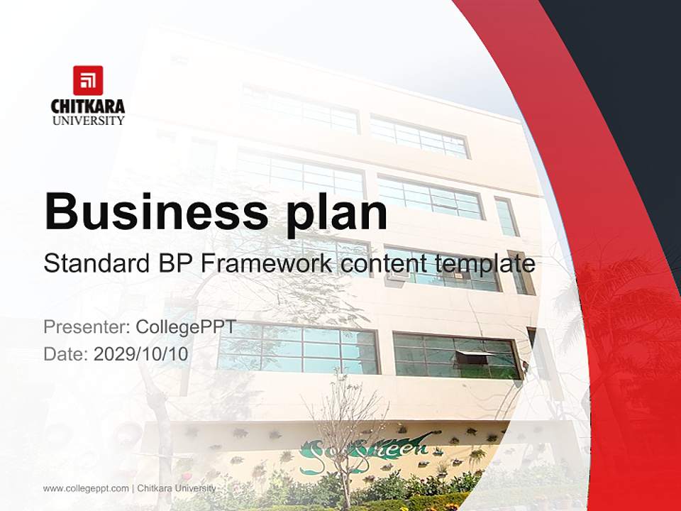 Chitkara University Competition/Entrepreneurship Contest PPT Template4:3 ratio PPT effect preview image9