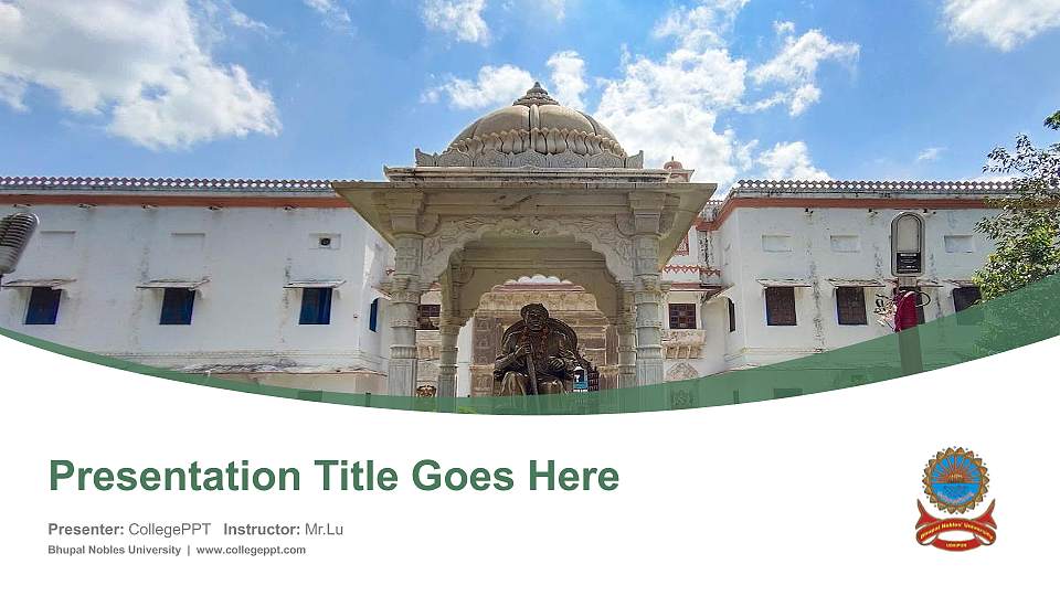 Bhupal Nobles University Course/Courseware Creation PPT Template16:9 ratio PPT effect preview image
