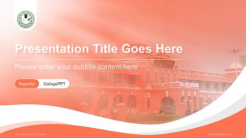 Bihar Agricultural University Lecture Sharing and Networking Event PPT Template