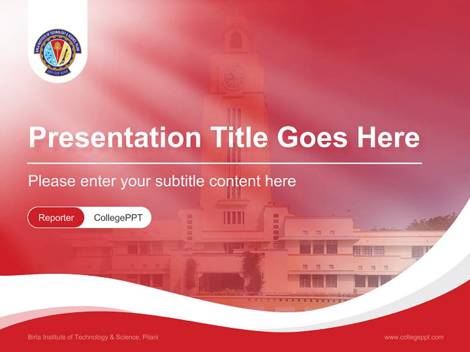 Birla Institute of Technology & Science, Pilani Lecture Sharing and Networking Event PPT Template4:3 ratio PPT effect preview image4