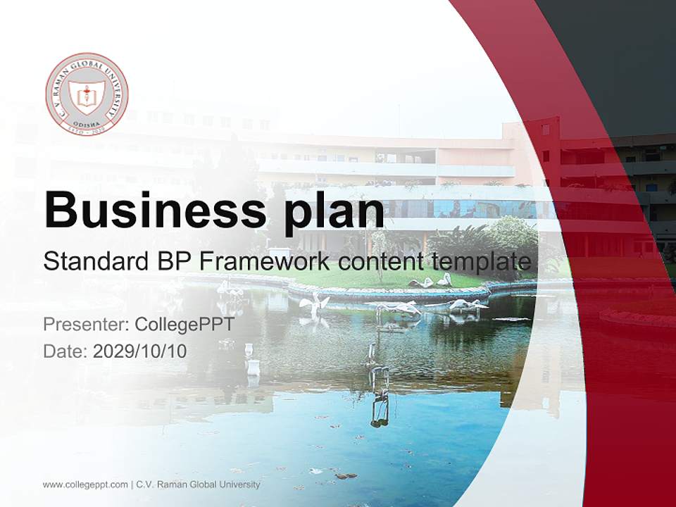 C.V. Raman Global University Competition/Entrepreneurship Contest PPT Template4:3 ratio PPT effect preview image9