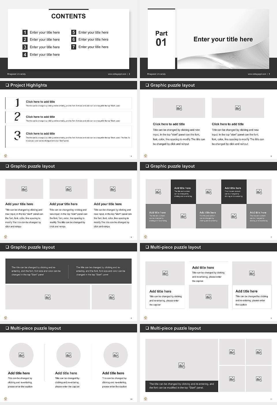 Bhagwant University General Purpose PPT Template16:9 ratio PPT effect preview image2