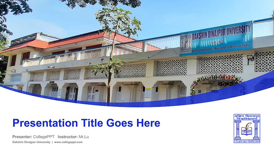 Dakshin Dinajpur University Course/Courseware Creation PPT Template16:9 ratio PPT effect preview image