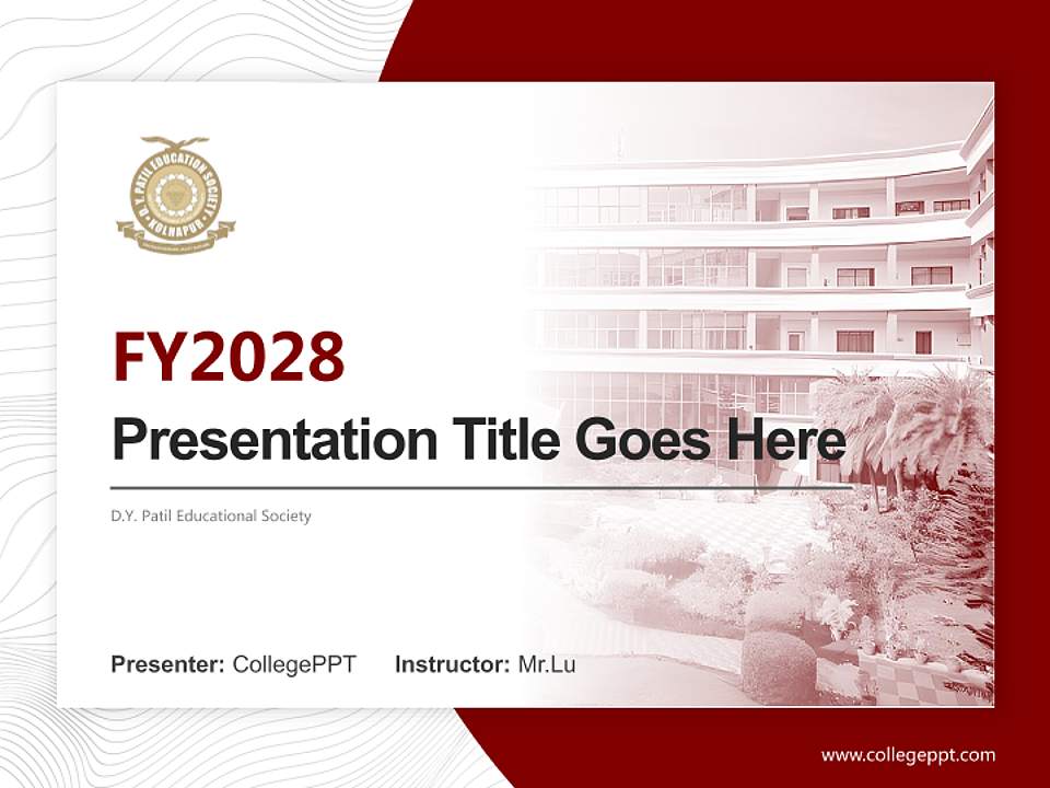 D.Y. Patil Educational Society Academic Presentation/Research Findings Report PPT Template4:3 ratio PPT effect preview image5