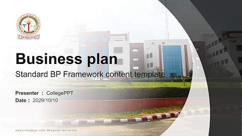 Bhagwant University Competition/Entrepreneurship Contest PPT Template