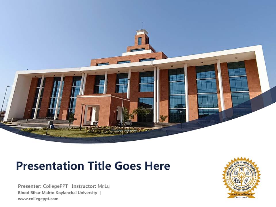 Binod Bihar Mahto Koylanchal University Course/Courseware Creation PPT Template4:3 ratio PPT effect preview image5