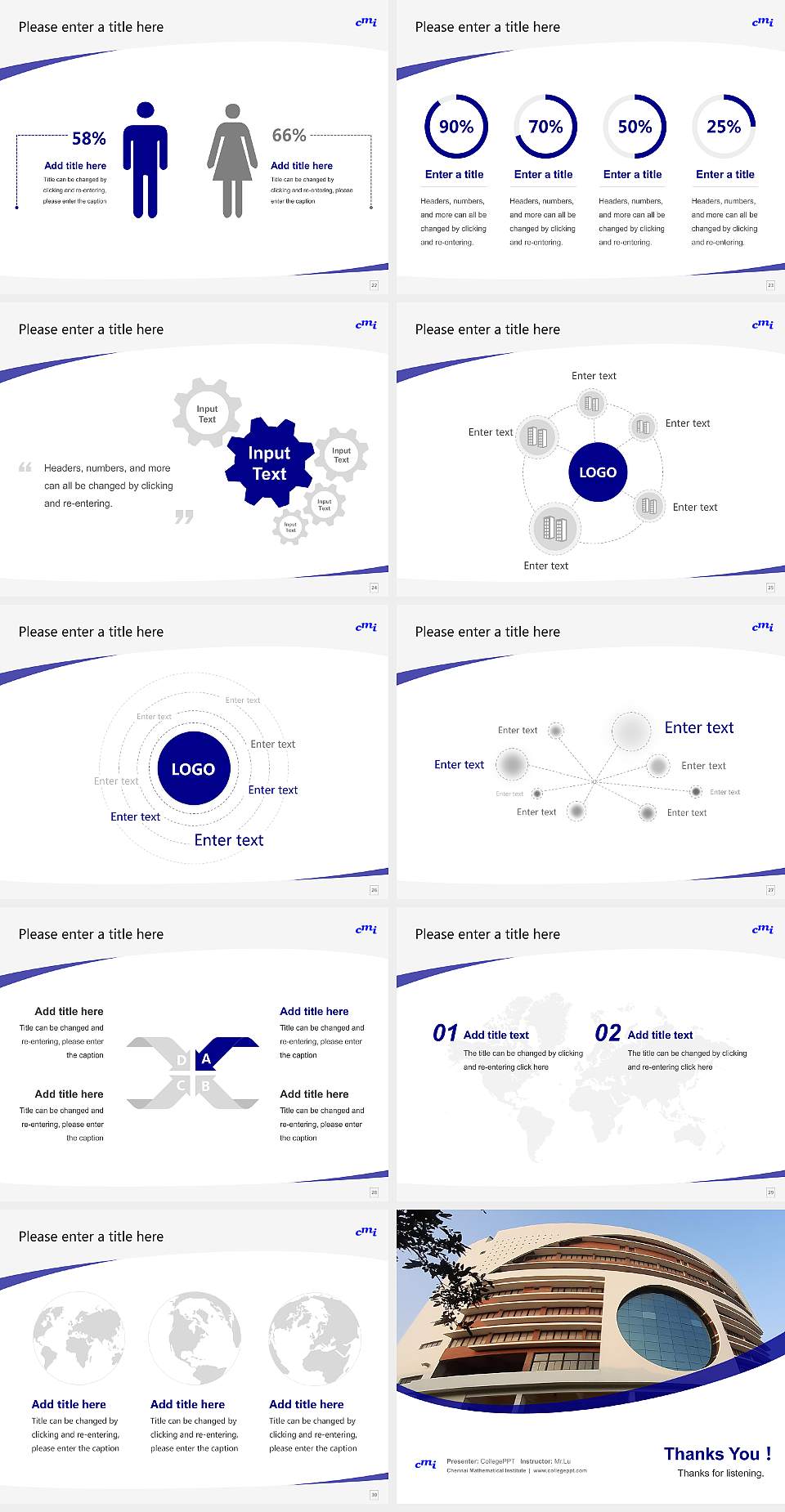 Chennai Mathematical Institute Course/Courseware Creation PPT Template4:3 ratio PPT effect preview image4