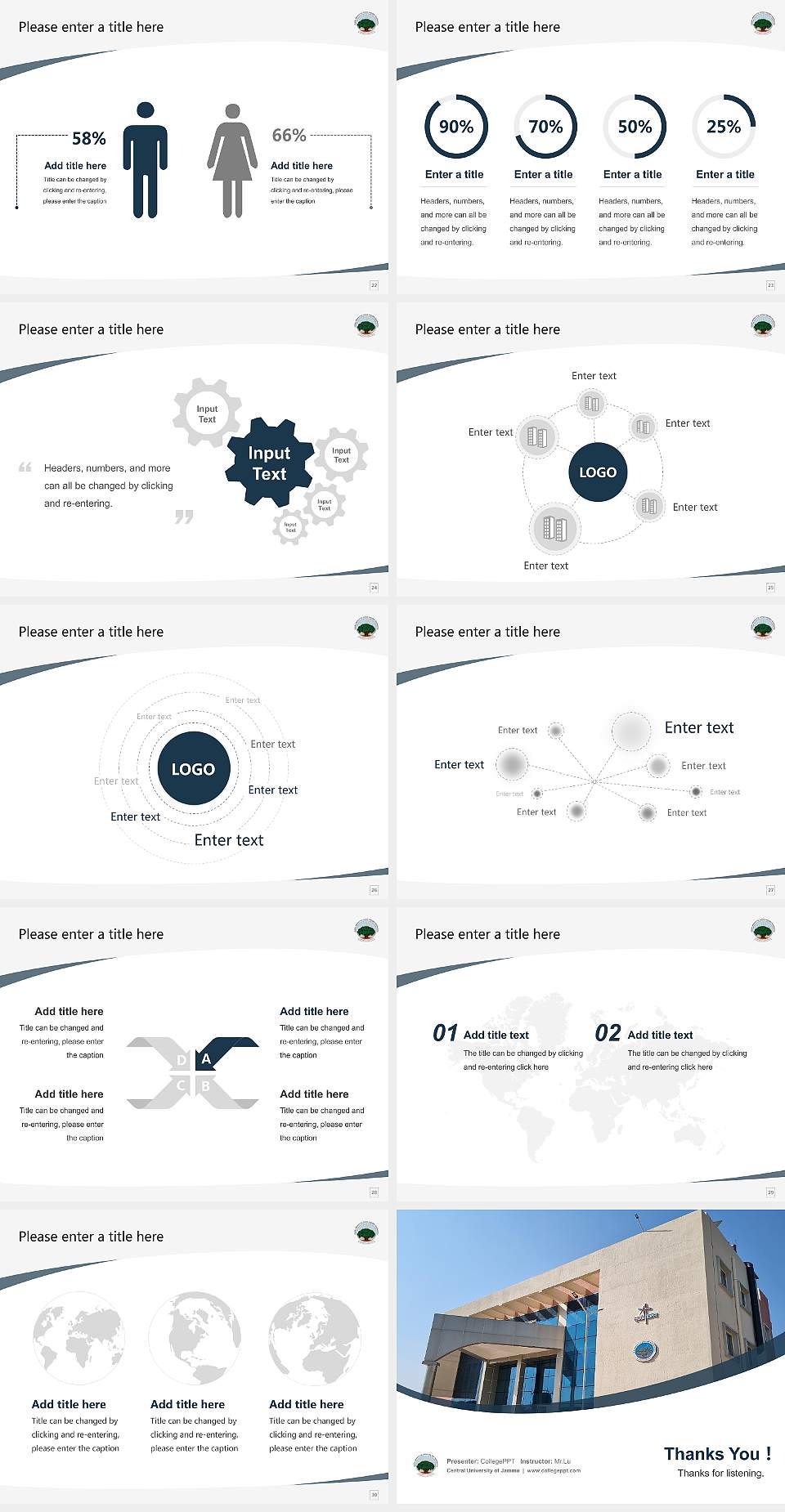 Central University of Jammu Course/Courseware Creation PPT Template4:3 ratio PPT effect preview image4