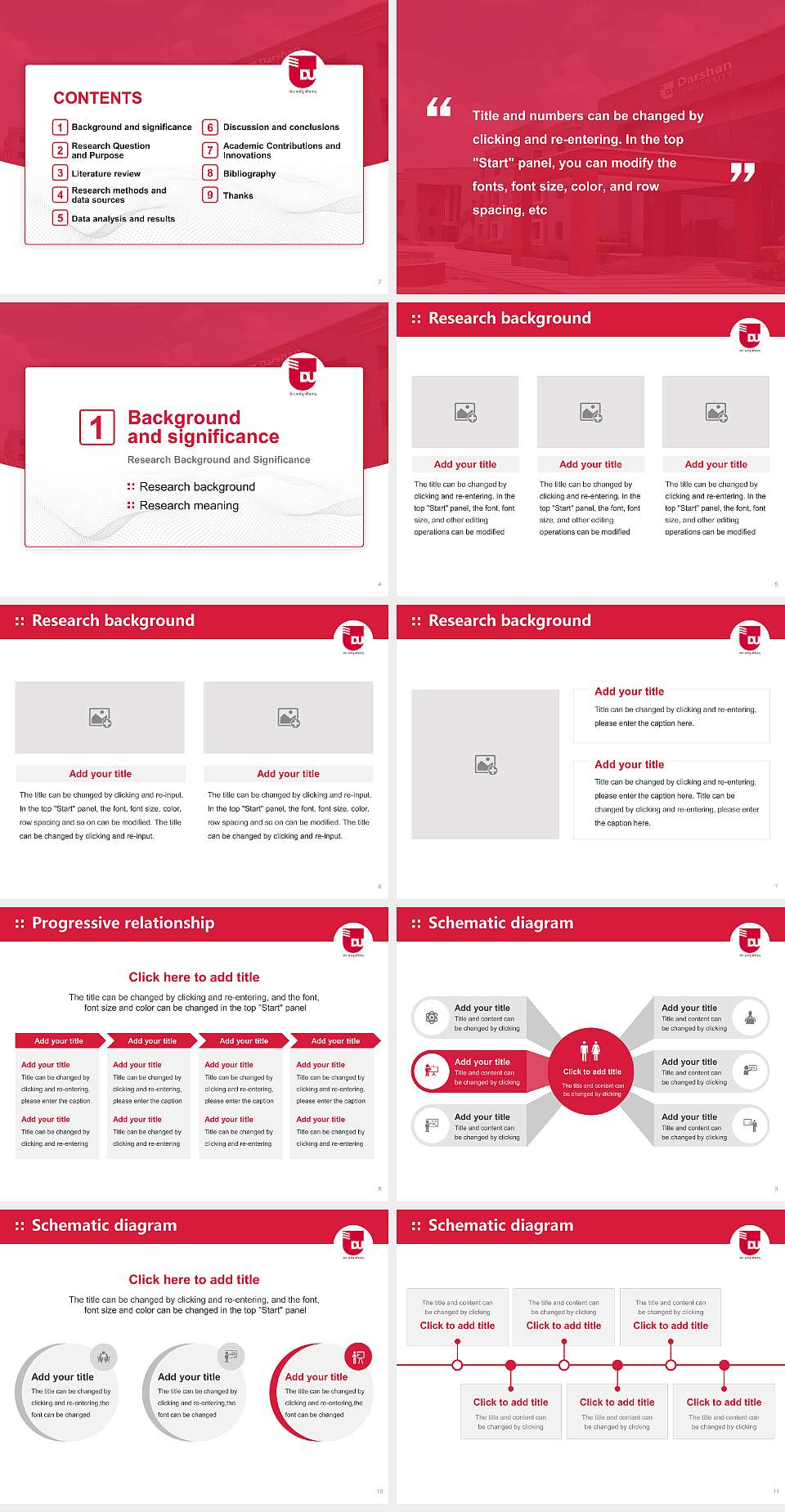 Darshan University Graduation Thesis Defense PPT Template4:3 ratio PPT effect preview image2