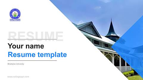 Bhattadev University Resume PPT Template