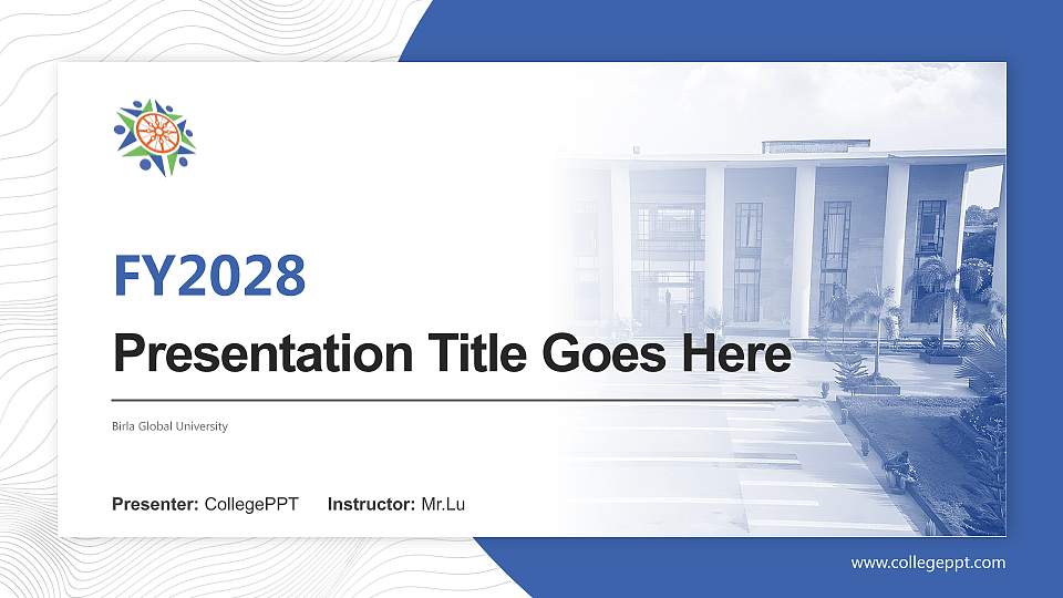 Birla Global University Academic Presentation/Research Findings Report PPT Template16:9 ratio PPT effect preview image