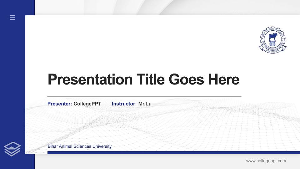 Bihar Animal Sciences University Thesis Proposal/Graduation Defense PPT Template16:9 ratio PPT effect preview image