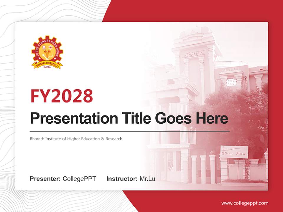 Bharath Institute of Higher Education & Research Academic Presentation/Research Findings Report PPT Template4:3 ratio PPT effect preview image5