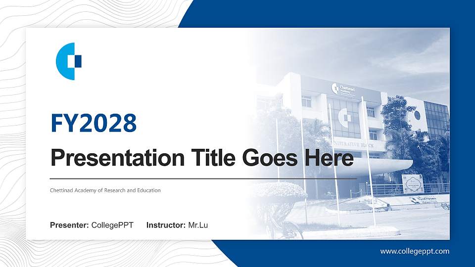 Chettinad Academy of Research and Education Academic Presentation/Research Findings Report PPT Template16:9 ratio PPT effect preview image