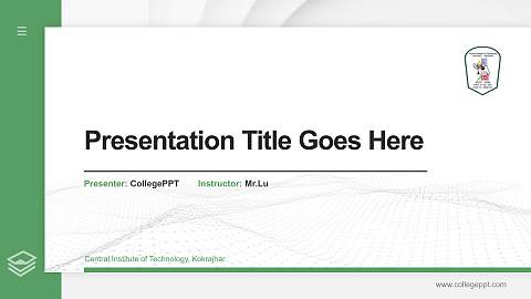 Central Institute of Technology, Kokrajhar Thesis Proposal/Graduation Defense PPT Template