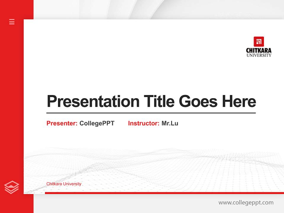 Chitkara University Thesis Proposal/Graduation Defense PPT Template4:3 ratio PPT effect preview image5