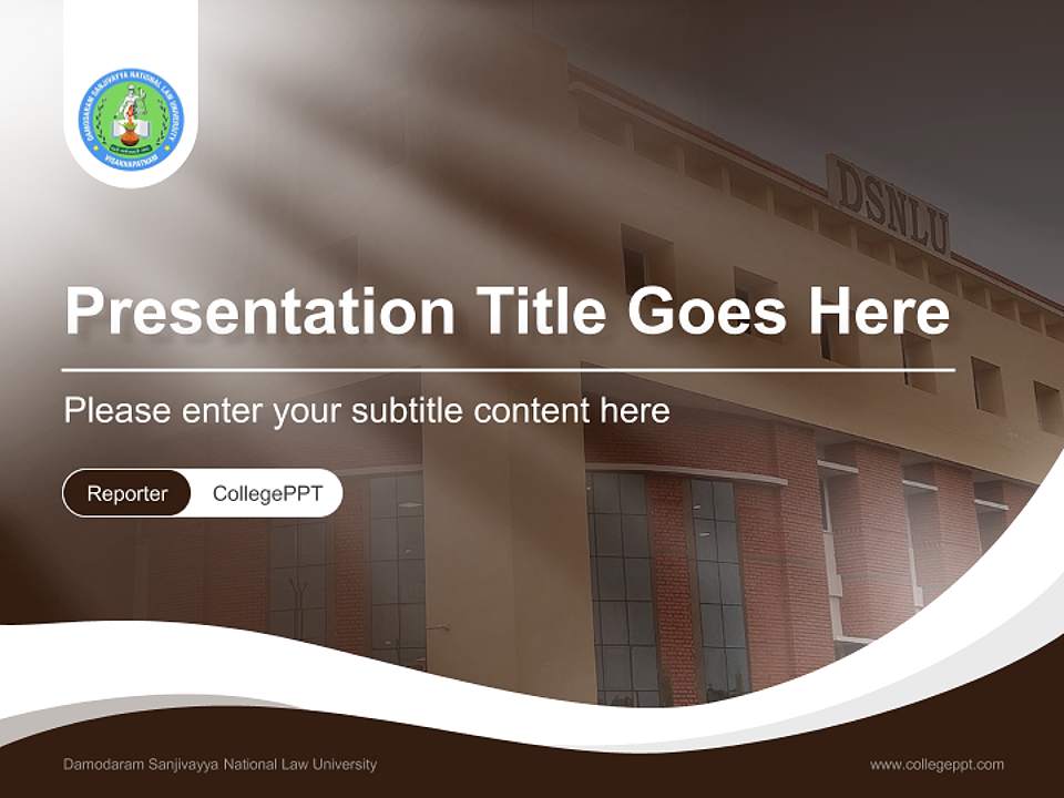 Damodaram Sanjivayya National Law University Lecture Sharing and Networking Event PPT Template4:3 ratio PPT effect preview image4