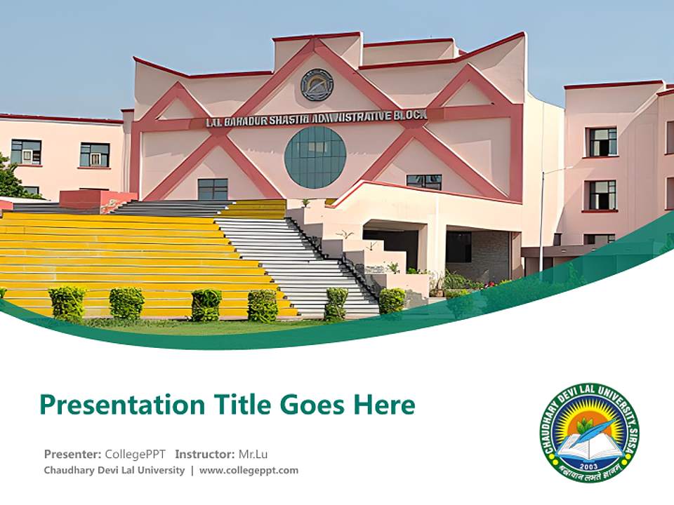 Chaudhary Devi Lal University Course/Courseware Creation PPT Template4:3 ratio PPT effect preview image5