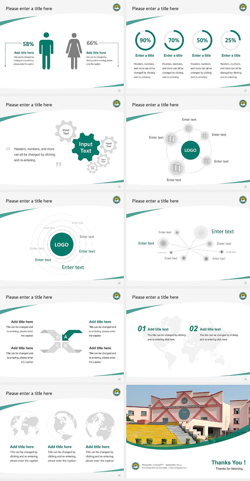 Chaudhary Devi Lal University Course/Courseware Creation PPT Template4:3 ratio PPT effect preview image4