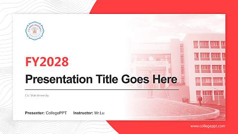 C.U. Shah University Academic Presentation/Research Findings Report PPT Template