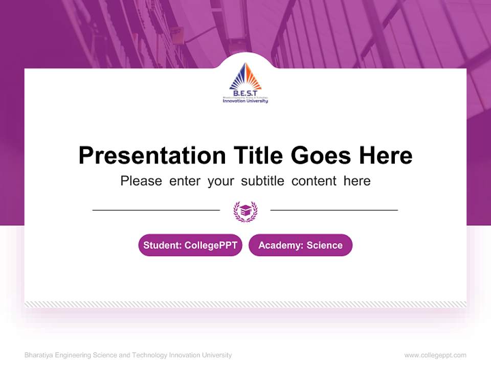 Bharatiya Engineering Science and Technology Innovation University National Scholarship Defense PPT Template4:3 ratio PPT effect preview image4