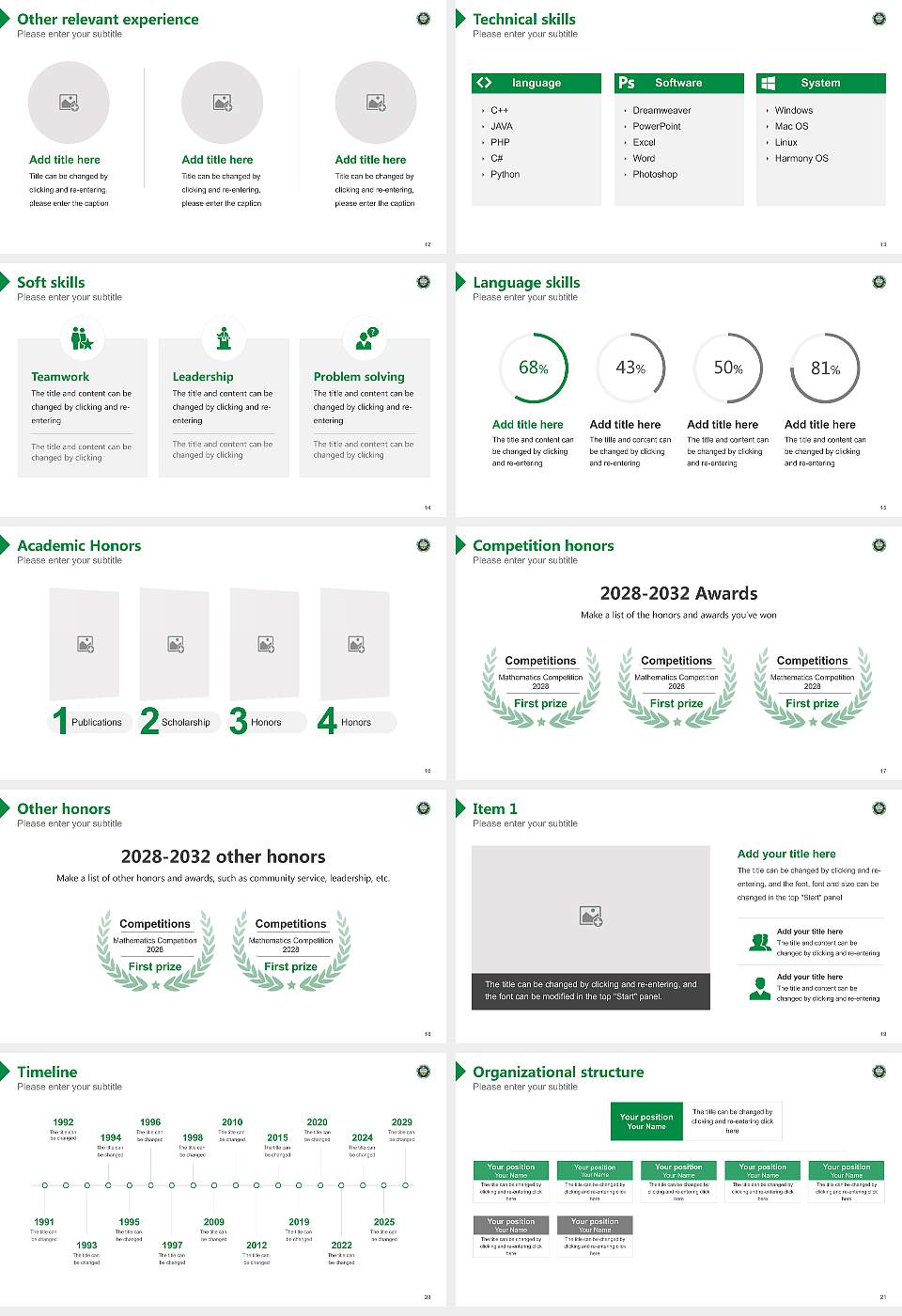 Chaudhary Charan Singh Haryana Agricultural University Resume PPT Template16:9 ratio PPT effect preview image3