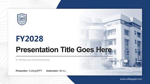 D.Y. Patil Agriculture and Technical University Academic Presentation/Research Findings Report PPT Template
