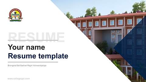 Birangana Sati Sadhani Rajyik Vishwavidyalaya Resume PPT Template