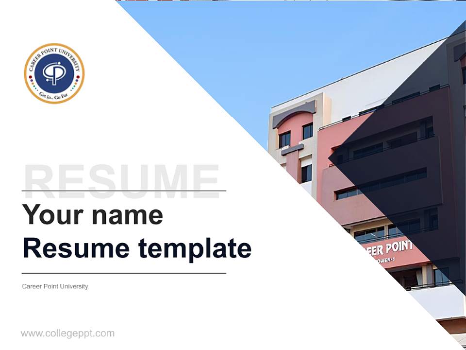 Career Point University Resume PPT Template4:3 ratio PPT effect preview image5