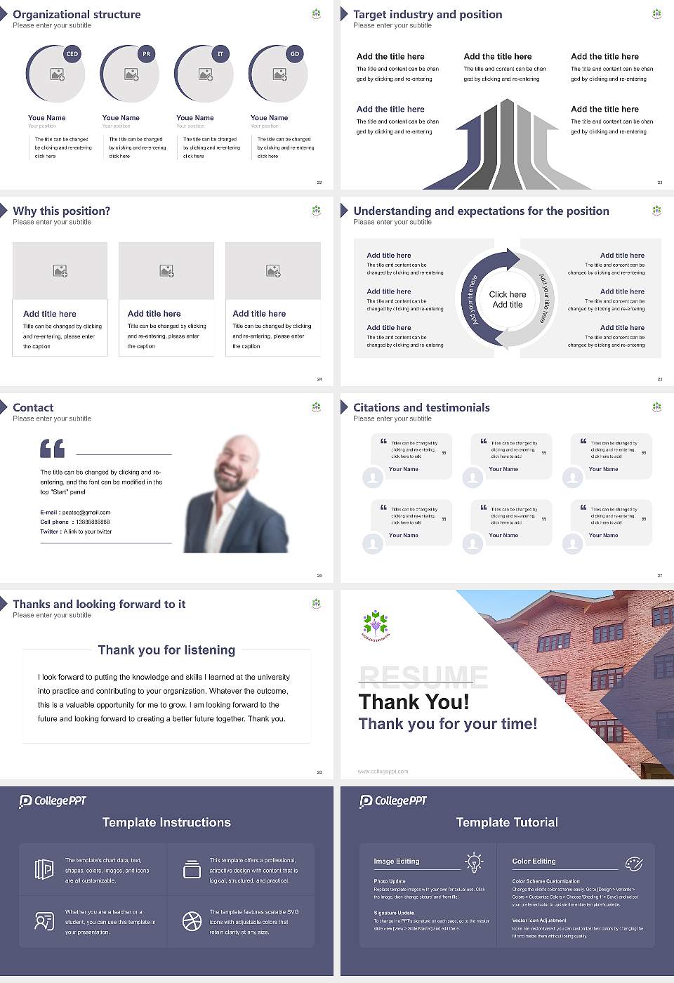 Cluster University of Srinagar Resume PPT Template16:9 ratio PPT effect preview image4