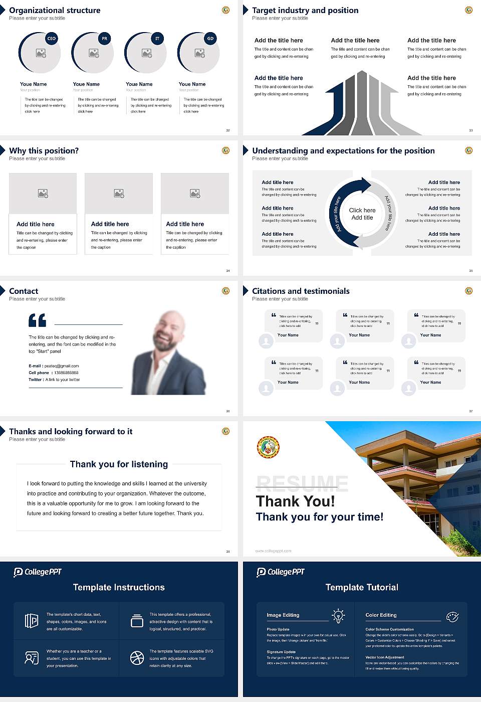 Centurion University of Technology and Management, Visakhapatnam Resume PPT Template16:9 ratio PPT effect preview image4