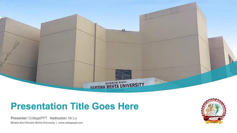 Bhakta Kavi Narsinh Mehta University Course/Courseware Creation PPT Template16:9 ratio PPT effect preview image