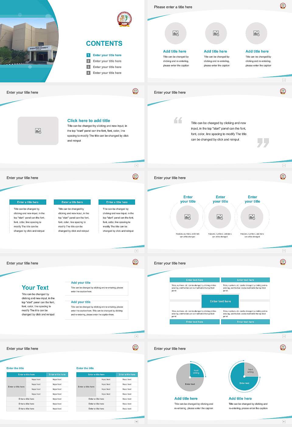Bhakta Kavi Narsinh Mehta University Course/Courseware Creation PPT Template16:9 ratio PPT effect preview image2