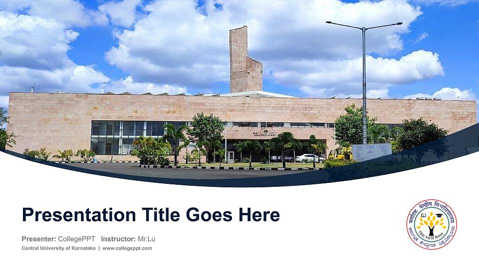 Central University of Karnataka Course/Courseware Creation PPT Template16:9 ratio PPT effect preview image
