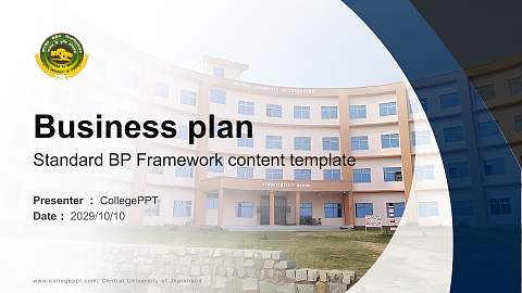 Central University of Jharkhand Competition/Entrepreneurship Contest PPT Template