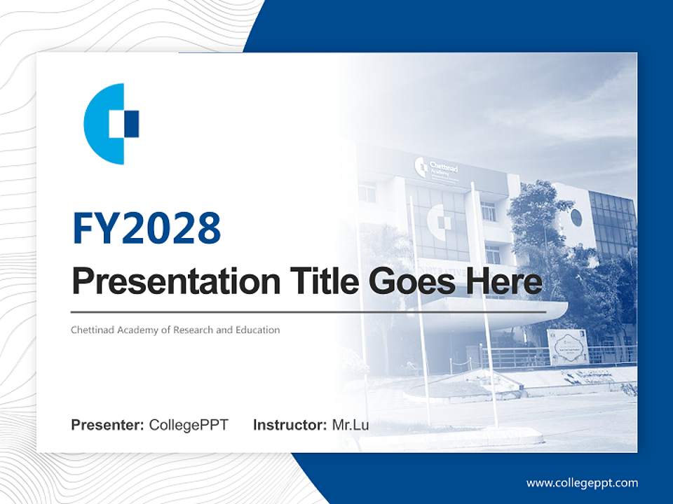 Chettinad Academy of Research and Education Academic Presentation/Research Findings Report PPT Template4:3 ratio PPT effect preview image5