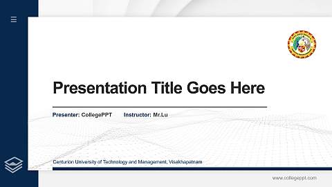 Centurion University of Technology and Management, Visakhapatnam Thesis Proposal/Graduation Defense PPT Template