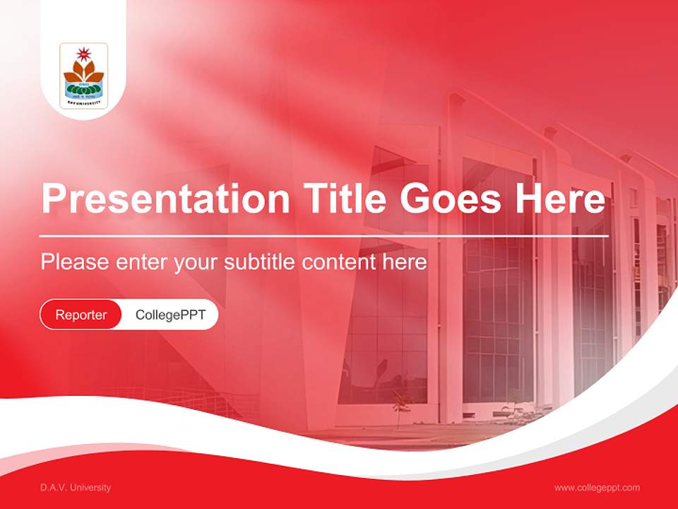 D.A.V. University Lecture Sharing and Networking Event PPT Template4:3 ratio PPT effect preview image4