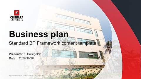 Chitkara University Competition/Entrepreneurship Contest PPT Template